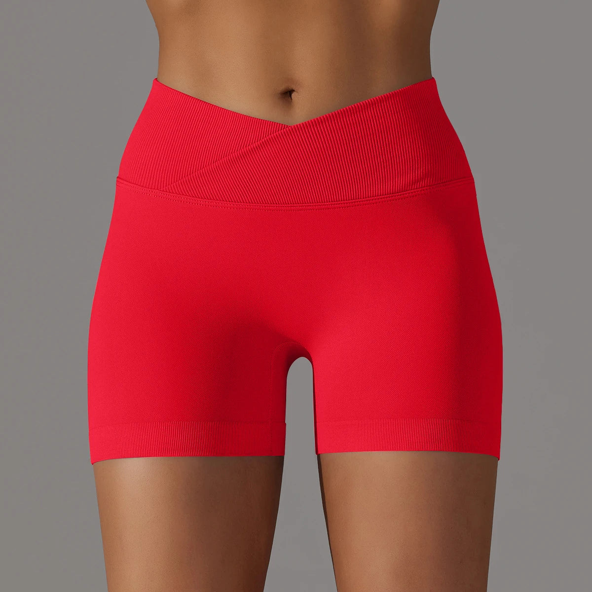 The Codex Summer V-Waist Peach Hip Lifting High Waist Seamless Yoga Shorts Tight Fitting Three Part Running Pants Speed
