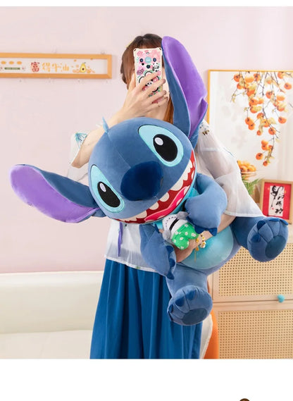 35/45/60cm Big Size Stitch Disney Anime Plush Stuffed Doll Kawaii Room Decorated with Plushies Pillow Ornaments Holiday Gifts