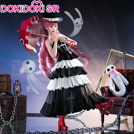 Peronaa Cosplay Costume【S-3XL】DokiDoki-SR Women Cute Dress Ghost Princess Cosplay Hat Umbrella Plus Size