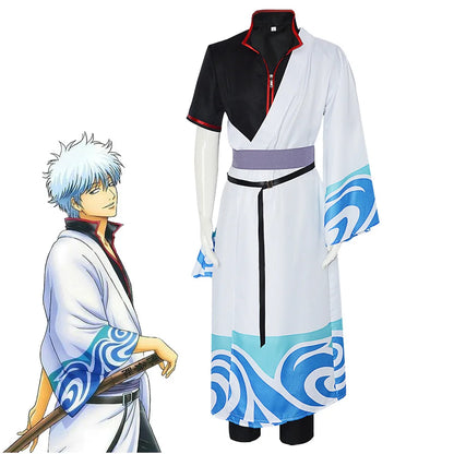 CosZtkhpCN Sakata Silver Time COS Clothing Set Polyester