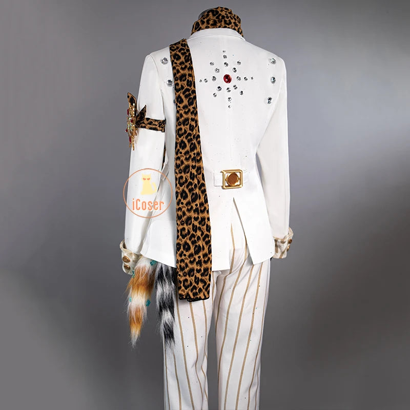 Identity V Prospector Cosplay Costume Wig Norton Campbell Uniform Hat Glasses Gambler in The Spotlight Halloween Women Men Props