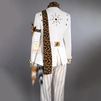 Identity V Prospector Cosplay Costume Wig Norton Campbell Uniform Hat Glasses Gambler in The Spotlight Halloween Women Men Props