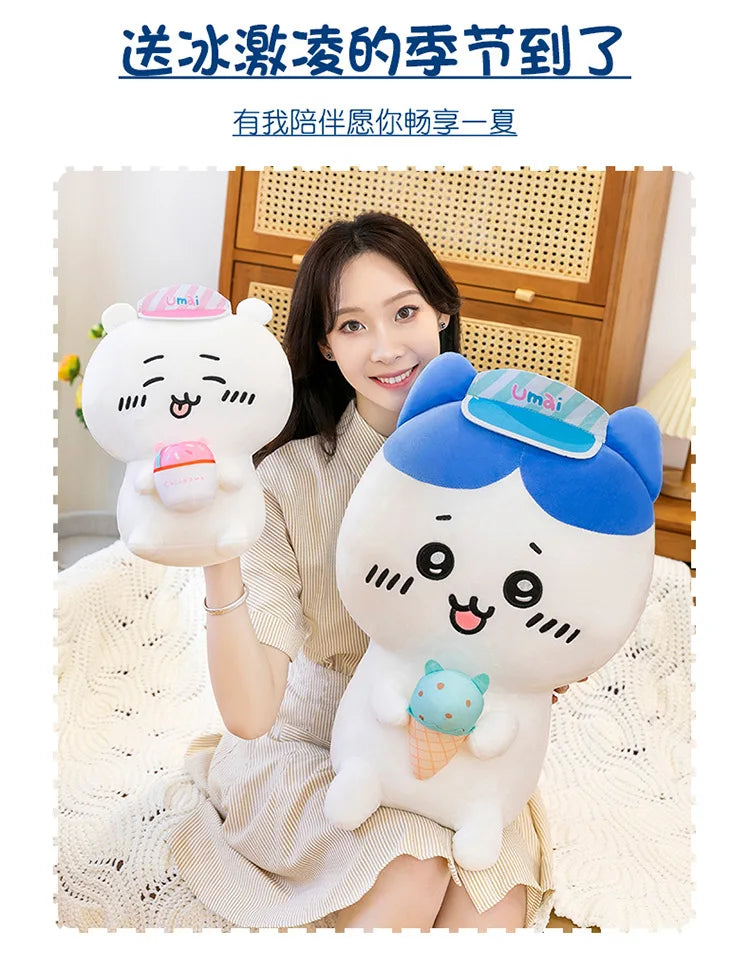 45/55/65cm Big Size Chiiwanime Plush Stuffed Doll Kawaii Room Decoration Hachiware Plushies Pillow Ornaments Holiday Gifts