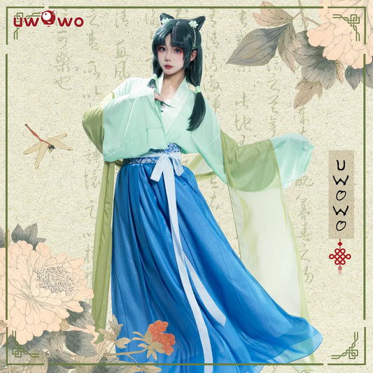 IN STOCK UWOWO Maomao Cosplay Anime The Apothecaryy Diariess Maomao Frog Green Hanfu Style Hunt Cosplay Costume New suit