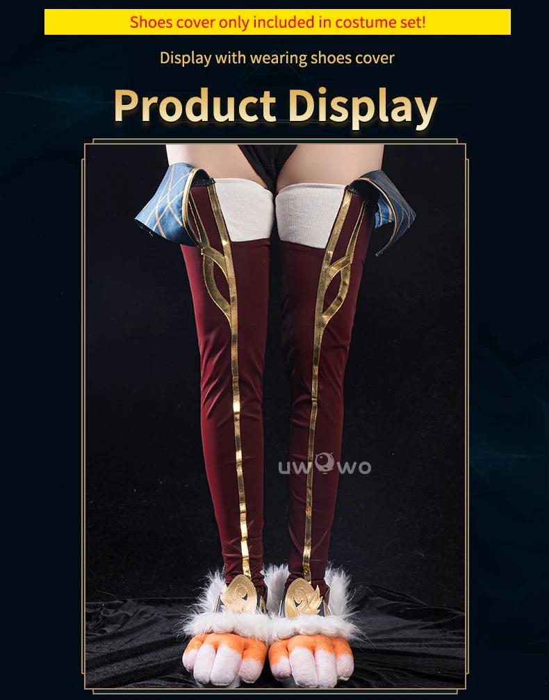 UWOWOW Aurora Shoes Game Aurora Witch Bunny Champion Cosplay Shoes Size 35-45 Shoes cover
