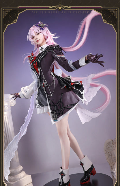 Honkai Star Rail Evernight March 7th Cosplay Costume Wig Dress Headwear Mysterious Foreign Guest Amphoreus Halloween Party Women