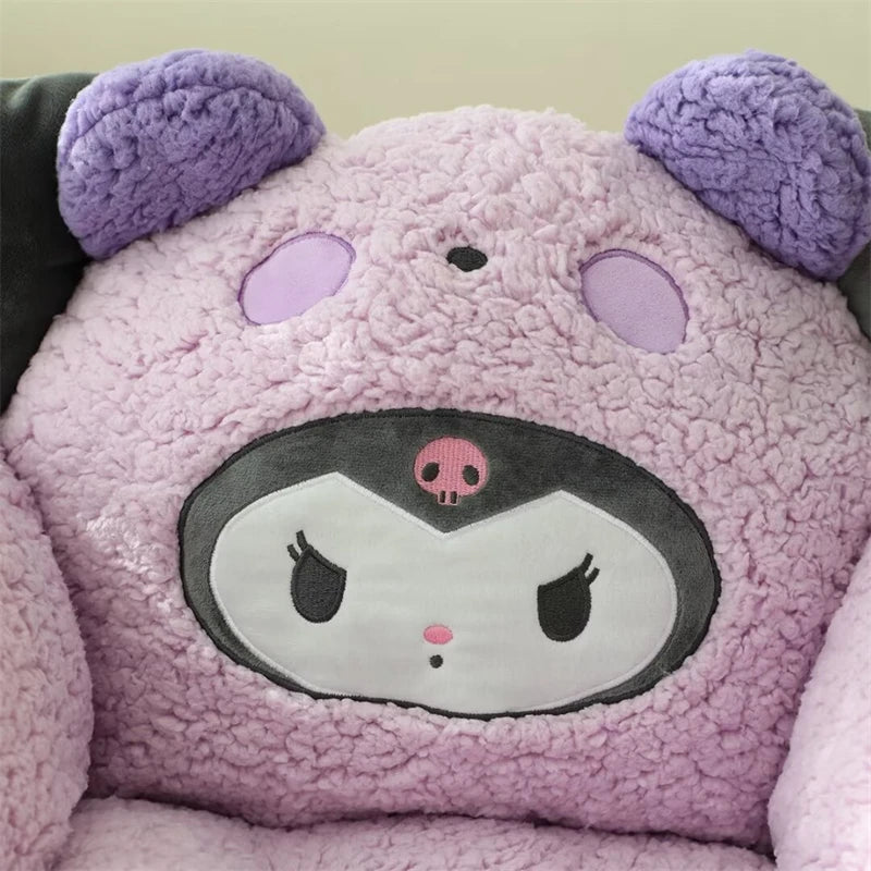 Comfortable Kuromi My Melody Seat Cushion Warm Buttocks Soft Stuffed Anime Cinnamoroll Back Sitting Cushion Chair Non-slip