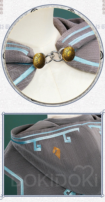 IN STOCK Linkk Cloak Cosplay Game Cosplay Costume【S-3XL】DokiDoki-R Cloak Linkk Cosplay Plus Size Grey Cape Halloween Cloak