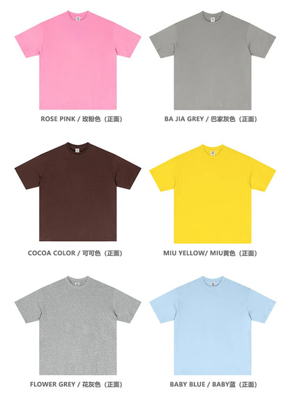 ZODF 2025 Summer Men 180gsm Solid T-Shirts Women Unisex Loose Basic Breathable Cotton T Shirt Brand Tees HY0971