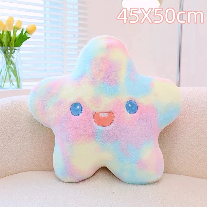 Soft Rainbow Star Plush Sun Cloud Plush Pillow Smile Face Soft Tulip Flower Cushion Girl Room Sofa Home Decor Christmas