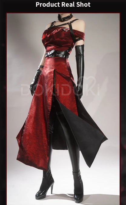 IN STOCK Enchanting Veil Heroine Cosplay Costume Game Love and Deepspace【S-2XL】DokiDoki-R Women Red Dress Shoes Sylus Plus Size