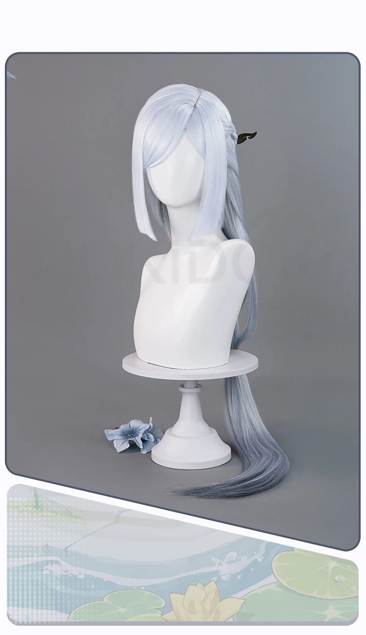 IN STOCK Frostflower Dew Shenhe Wig Game Genshin Impact Cosplay Wig DokiDoki Shen He Cosplay Lantern Rite New Skin Wig Free Cap