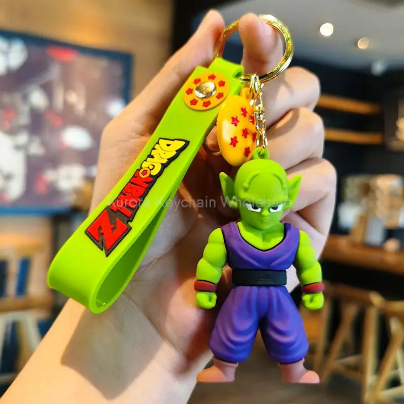 New Anime Dragon Ball Key Chain Z Super Saiyan Son Goku Bulma Broly Piccolo Majin Buu Series Bag Pendant Keyring Kids Toys Gifts