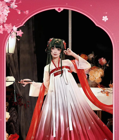 Maomao Cosplay Costume Red Dress Wig Anime The Apothecary Diaries Season 2 Kusuriya No Hitorigoto Halloween Party for Women Girl