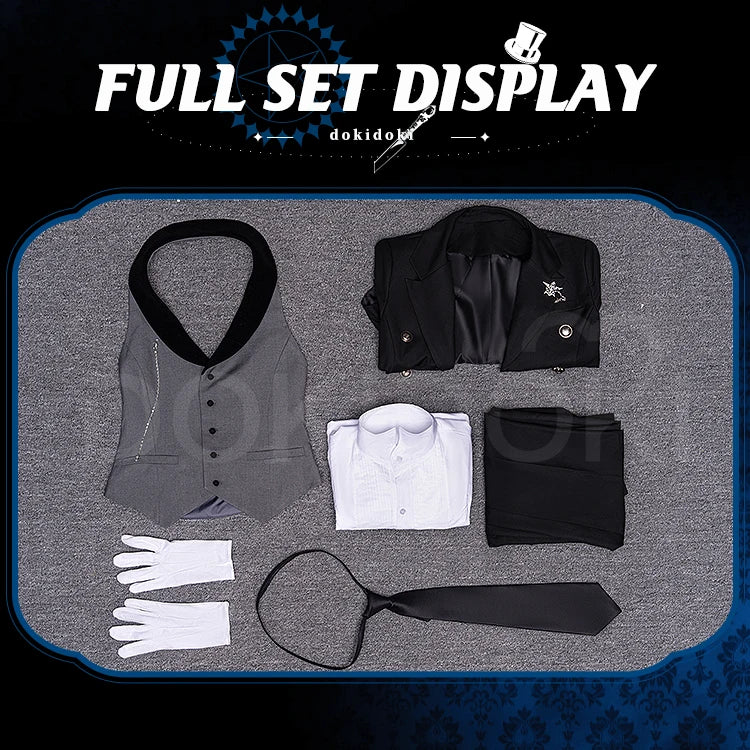 IN STOCK Ciel Sebastian Cosplay Costume Anime【S-3XL】DokiDoki-R Men Halloween Uniform Ciel Cosplay Plus Size