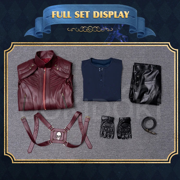 IN STOCK Dante Cosplay Costume Anime【S-3XL】DokiDoki-SR Men Hunter Coat Halloween Dante Red Jacket Cosplay Plus Size