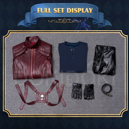 IN STOCK Dante Cosplay Costume Anime【S-3XL】DokiDoki-SR Men Hunter Coat Halloween Dante Red Jacket Cosplay Plus Size