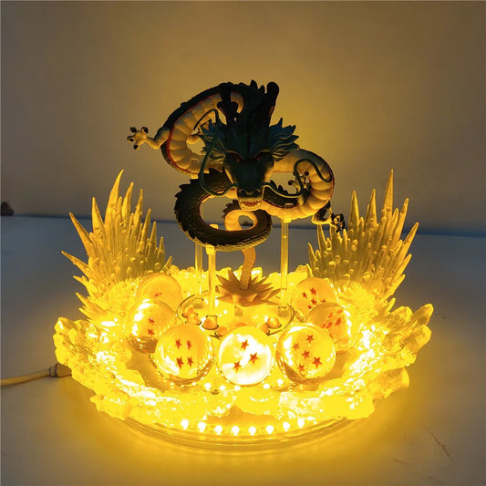 Anime Figures Shenron Dragon Ball Z GK Shenlong Super Saiyan LED Light PVC Action Figures 16cm Toys for Children Collector Model
