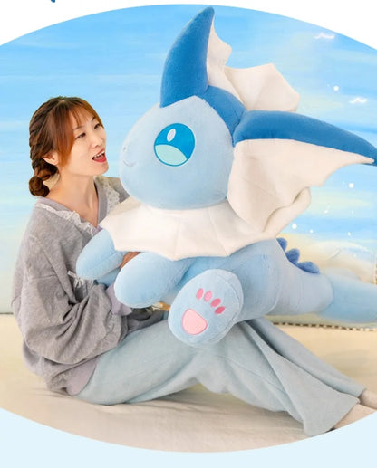 30-60CM Big Size Pokemon Plushies Vaporeon Kawaii Peluche Cartoon Anime Stuffed Animal Comfortable Soft Doll Children Toy Gift