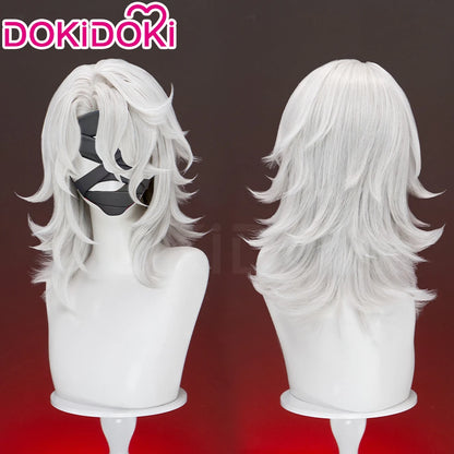 IN STOCK Varka Durin Rerir Wig Game Genshin Impact Song of the Welkin Moon DokiDoki Knights of Favonius Varka Wig Halloween Horn