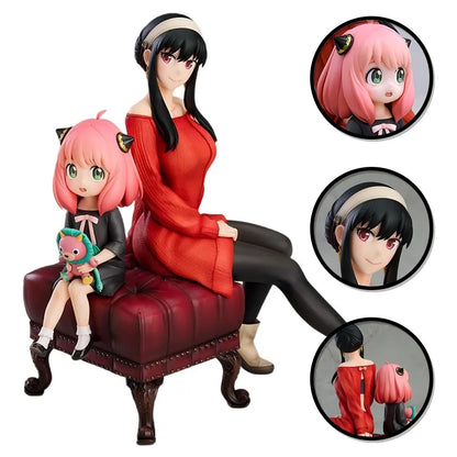 Anime Figure SPY×FAMILY Anya Alstreim Yor Forger Action Figure PVC Table Decoration Figure Model Toy Gift For Children 15CM