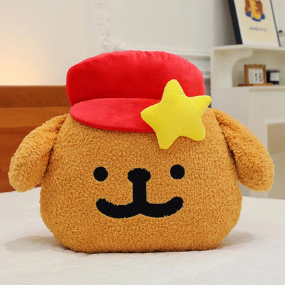 65cm Big Size Maltese Line Hat Dog Cartoon Anime Plush Stuffed Doll Toy Cute Room Bolster Sleeping Pillow Plushies Holiday Gifts