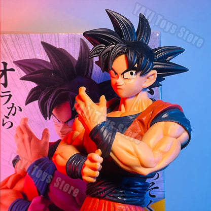 27cm Anime Dragon Ball Z Goku Figure Goku with Scouter Figurine  PVC Statue Action Figures Collection Model Toys Gifts