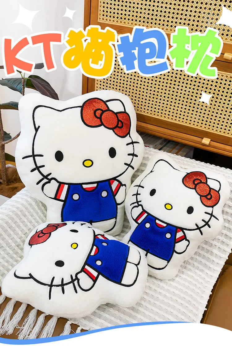 New Hello Kitty Plush Toy Kitten Stuffed Animal Soft Pillow Cute Doll for Girls Birthday Christmas Gift Perfect Sleep Companion