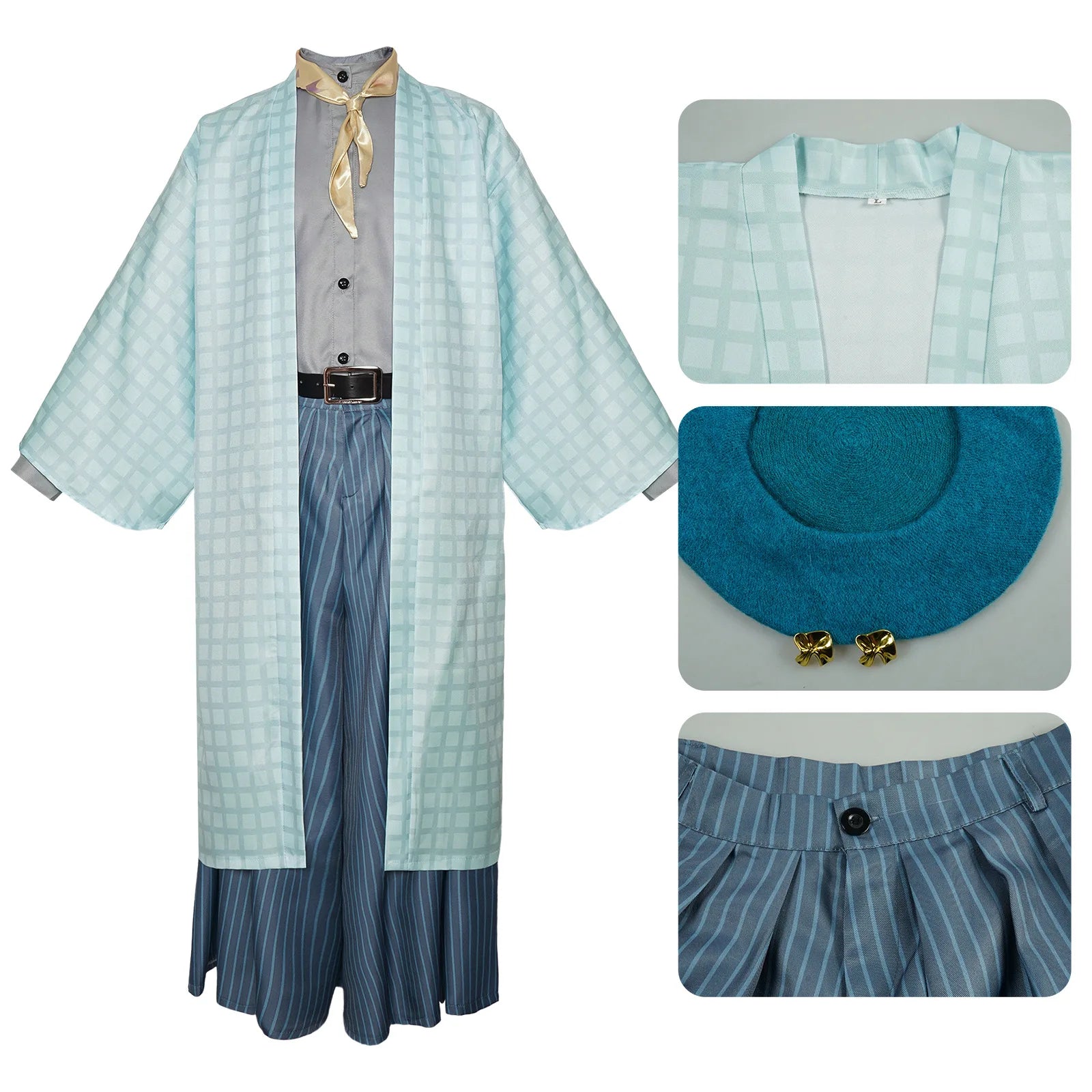 Kanroji Mitsuri Cosplay Costume Women Polyester Kimono Dress