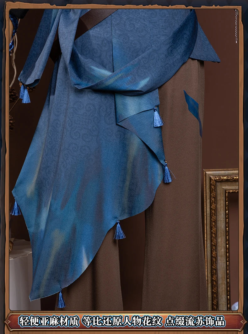 Identity V Clear Rationality Cosplay Costume Wig Composer Frederick Kreiburg Uniform Headwear Halloween for Women Men Carnival