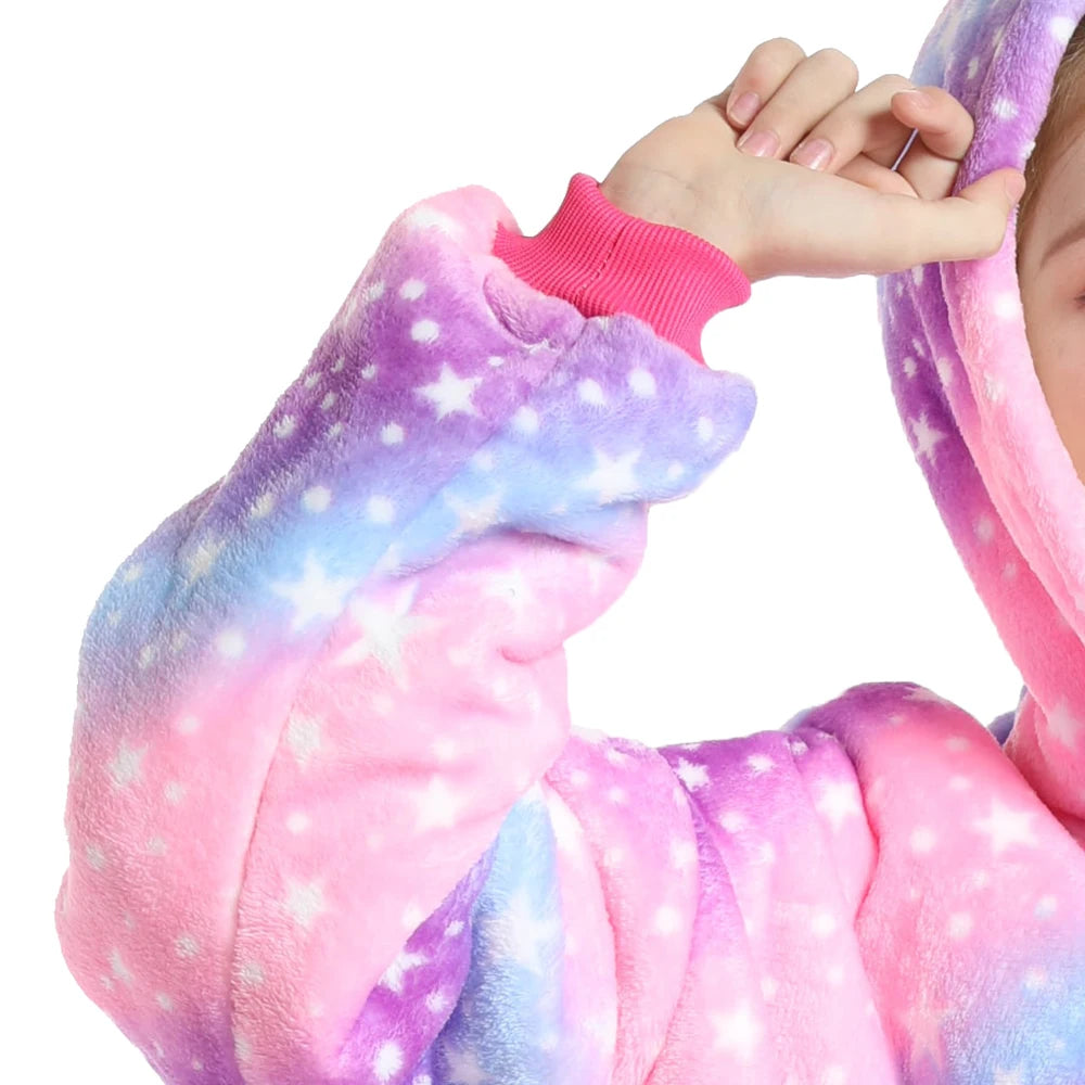 Funny Cartoon Children's Pajamas Girls Winter Clothes Plush Dinosaur Cat Bear Unicorn Pink Blue Toddler Boy Pijama Kids Clothing