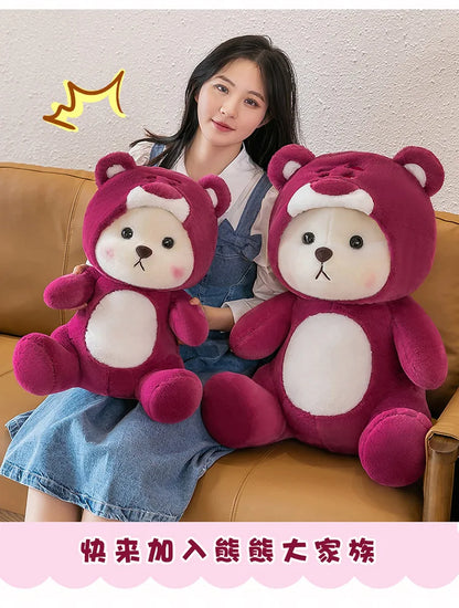 65cm Kawaii Little Bear Plush Doll Cute Soft Anime Lina Bear Plush Doll Cartoon Valentine's Day Birthday Gift Children's Holiday