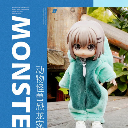 New Cute Dinosaur Animal Monster Doll Clothes For Ob11 obitsu 11 Molly Gsc 1/12 BJD Doll Accessories Clothing BJD Baby Clothes