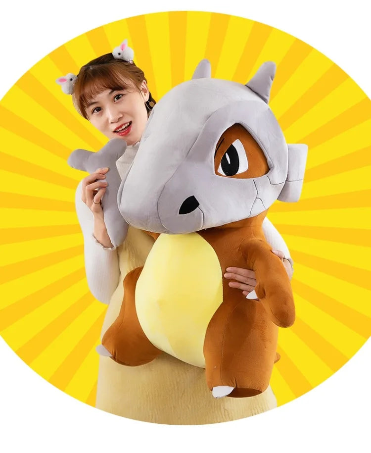 80cm Super Big Size Pokemon Cubone Anime Plush Stuffed Doll Plush Animal Comfortable Soft Doll Children Birthday Gift Anime Toy