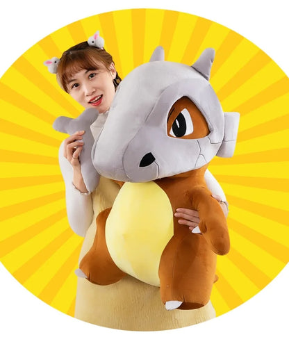 80cm Super Big Size Pokemon Cubone Anime Plush Stuffed Doll Plush Animal Comfortable Soft Doll Children Birthday Gift Anime Toy