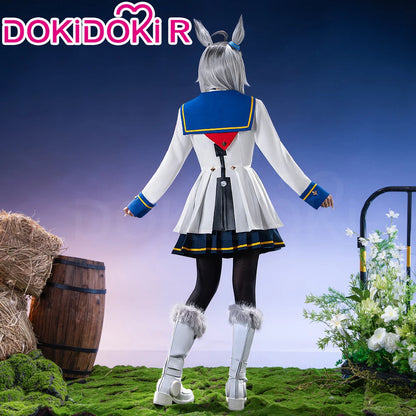 Oguri Cap Cosplay Costume Game【XS-2XL】DokiDoki-R Women Cute Performance Costume Oguri Cap White Cosplay Suits Plus Size