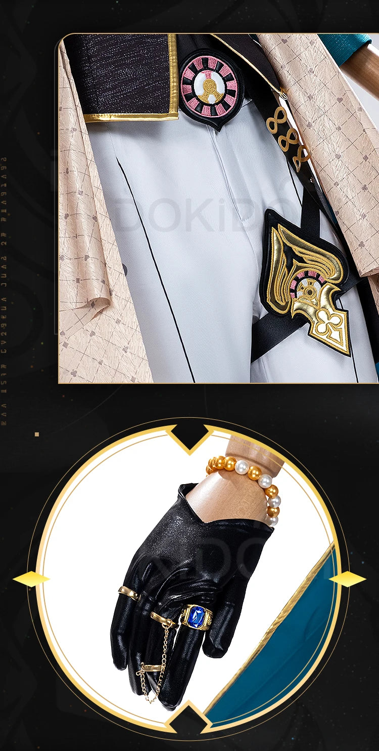 Aventurine Cosplay Costume Game Honkai: Star Rail Cosplay【XS-3XL】 DokiDoki-N Honkai Sha Jin Cosplay Halloween Suit Plus Size