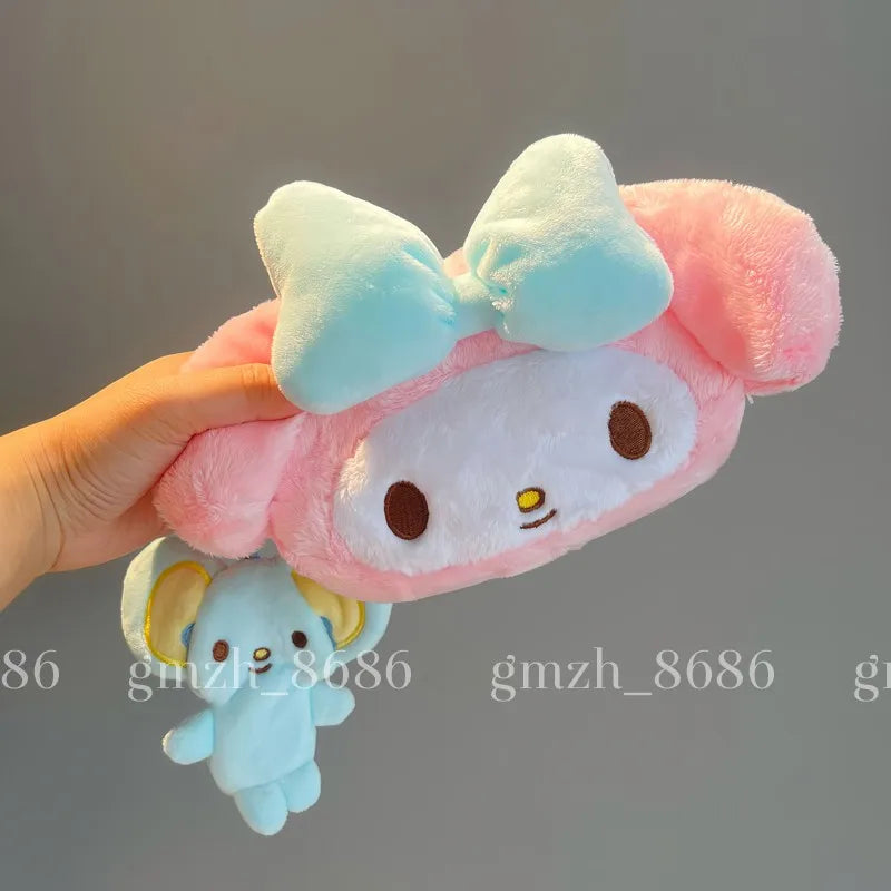 Cartoon Anime Bag Pencil Case and Coin Purse Kuromi My Melody KT Cat Plush Bag Anime Bag Cosmetic Bag Birthday Gifts Girl Women