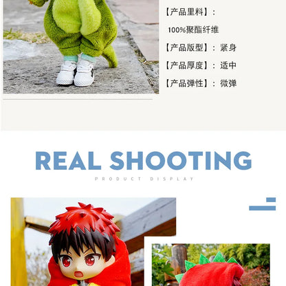 New Cute Dinosaur Animal Monster Doll Clothes For Ob11 obitsu 11 Molly Gsc 1/12 BJD Doll Accessories Clothing BJD Baby Clothes