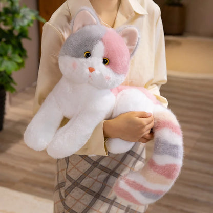 cartoon Cat Plushies toy Soft Doll Lifelike Pet Cat stuffed pillow doll Adorable Birthday Gift For Girl Boy