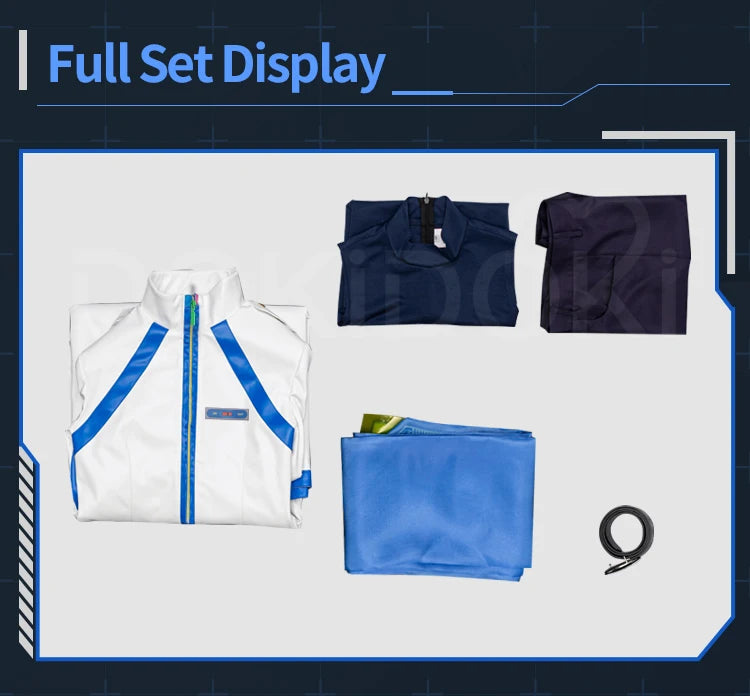 IN STOCK Kaitoo Cosplay Costume Anime Cosplay DokiDoki-SR Men Blue White Uniform Costume Kaitoo Cosplay Halloween Singer Cosplay