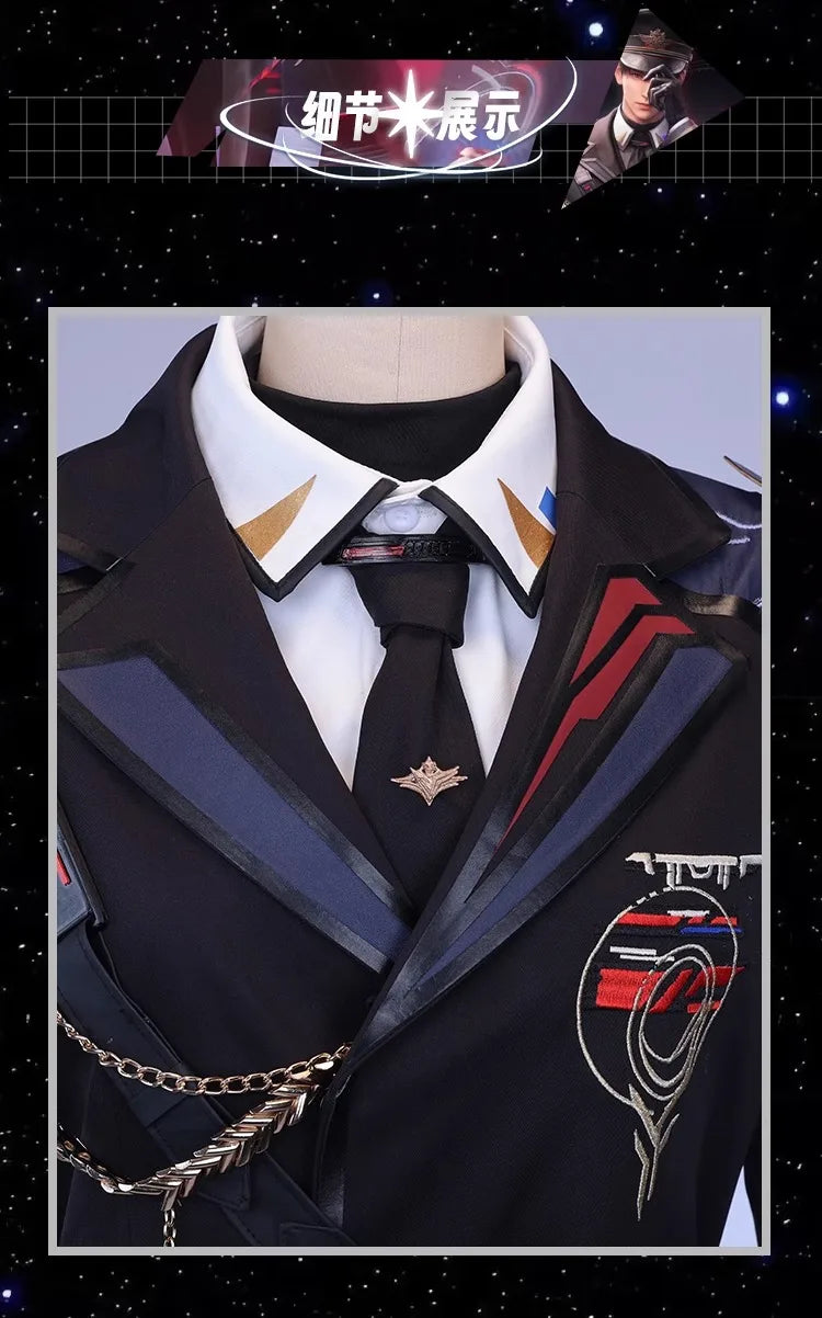 Love and Deepspace Caleb Cosplay Costume Wig Farspace Colonel Uniform Trench Halloween Party for Women Men Carnival Cos Props