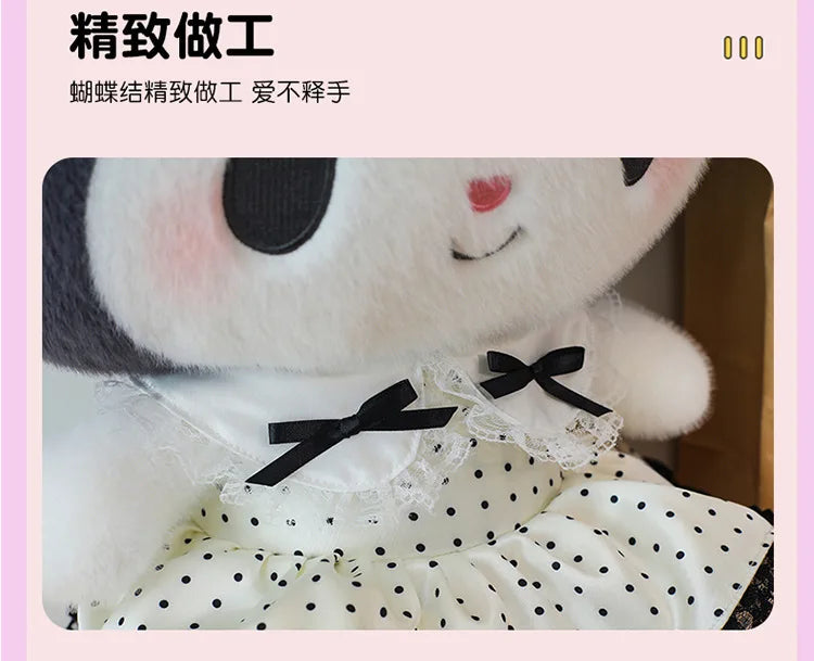 Sanrio Big Size 80cm Cute Kuromi My Melody Soft Stuffed Sofa Body Throw Pillow Plush Toys Dolls Kawaii Room Decor Holiday Gifts