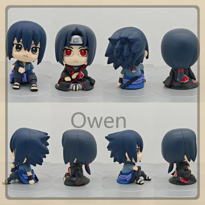 Popular Big Head Cute Anime Jujutsu Posture Figurine Naruto Shippuden Action Figures PVC Q Version Collection Model Toys Gifts