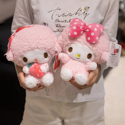 Sanrio Piano Plush Doll Bag Pendant Cute Sheep Toy Genuine Cartoon Anime Coin Purse Keyrchain Kids Birthday Xmas Gifts