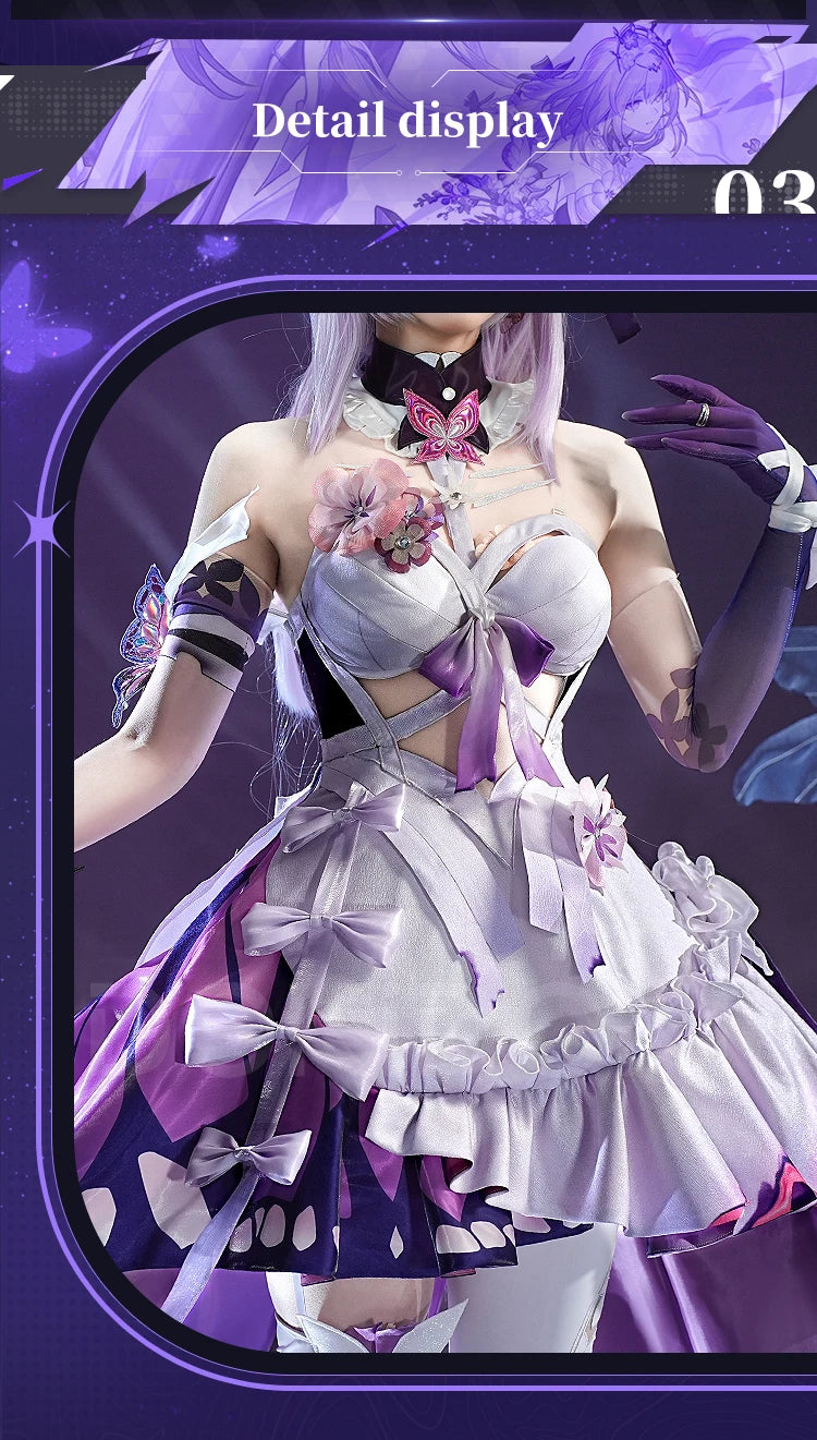 IN STOCK Castorice Cosplay Costume Game Honkai: Star Rail 【S-2XL】DokiDoki-SR HSR Castorice Purple Dress Halloween Costume