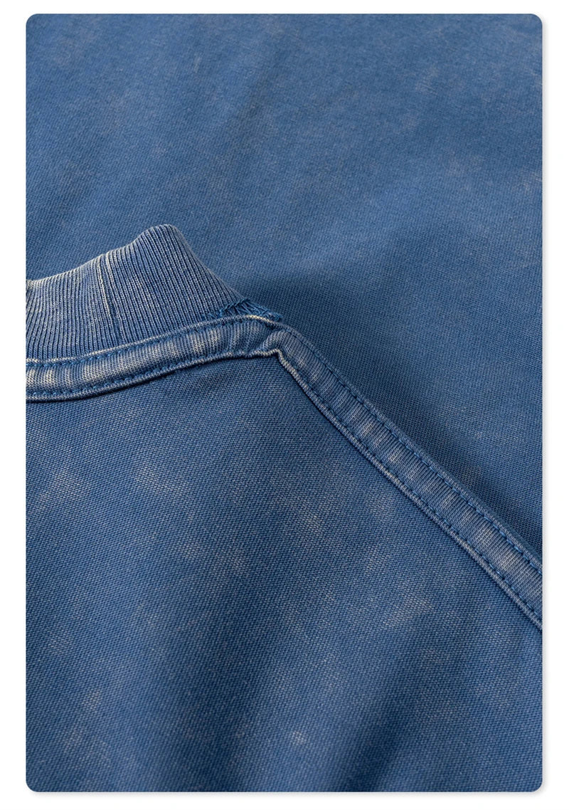 ZODF Vintage 2024 Summer Men Washed Solid 230gsm T-Shirts Unisex Ripped Breathable Quick Dry Cooling Feeling T Shirt Tees HY0801