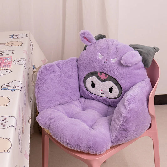 Sanrio Thickened Seat Cushion Kuromi My Melody Cinnamoroll Pochacco Sitting Cushion Chair Back Cushion Non-slip Comfortable