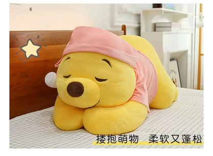 35CM-80CM New Disney Winnie The Pooh Plush Toy Cute Cartoon Bear Stuffed Doll Soft Anime Pillow Kawaii Souvenir Birthday Gift