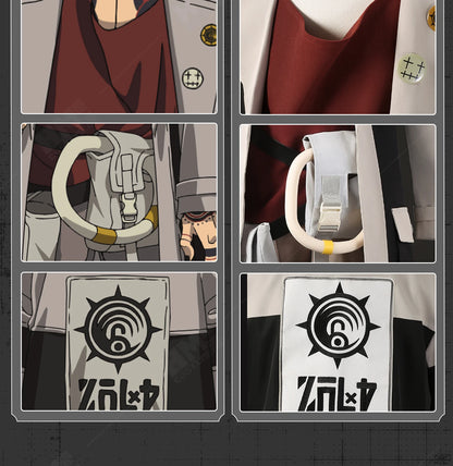 Anime Gachiakuta Enjin Cosplay Costume Wig Uniform Embroidery Earrings Badge Akuta Cleaners Halloween Party Women Men Role Play